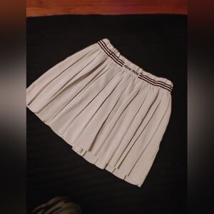 Miu Miu Beige Pleated Mini Skirt